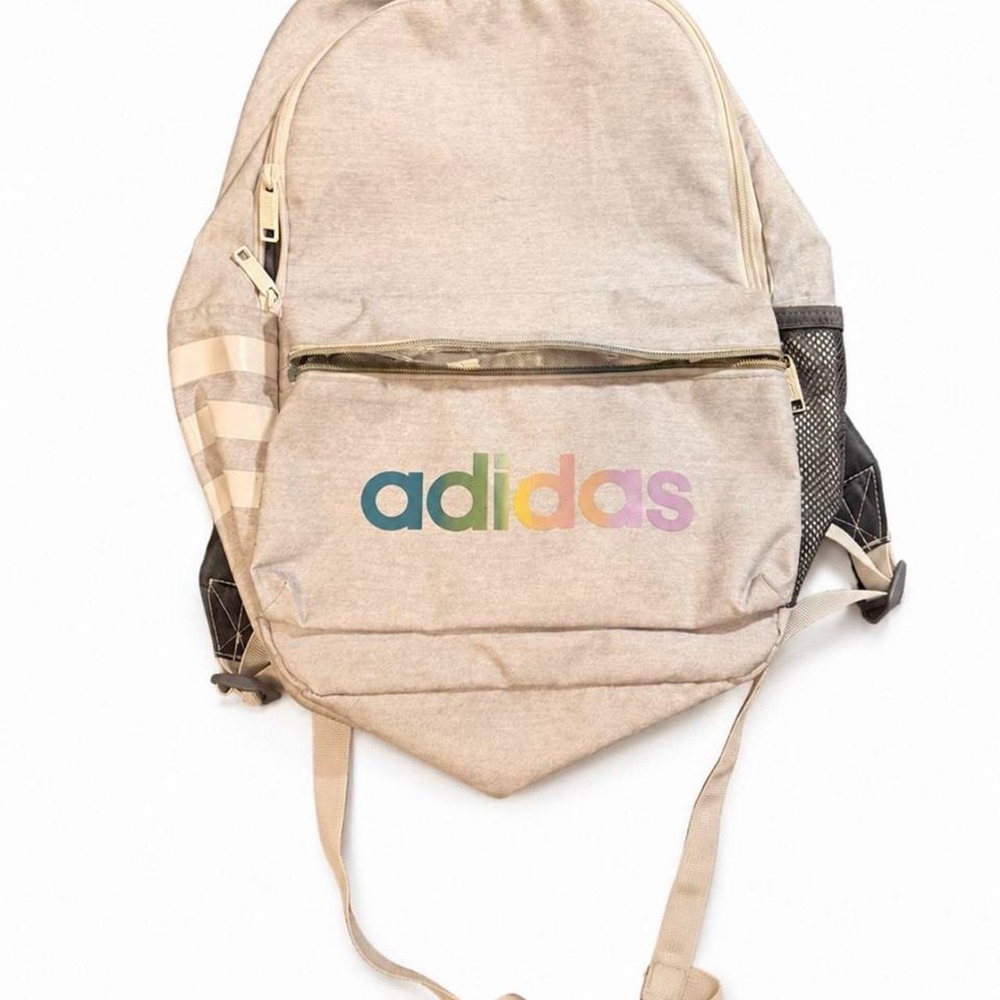 Adidas Gray Rainbow Logo School Backpack
